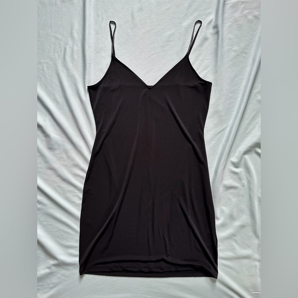 Divided by H&M black spaghetti strap rhinestone dress
